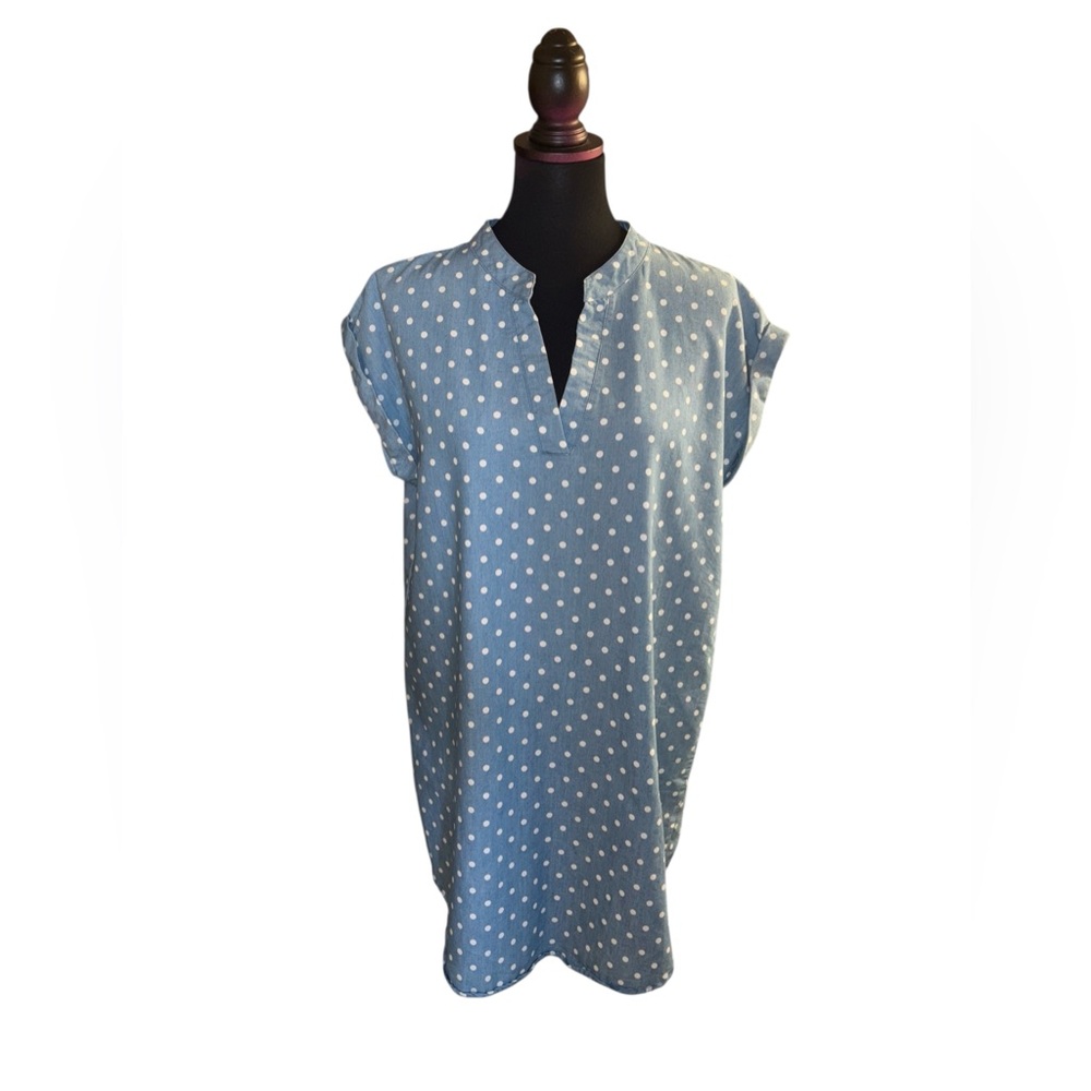 Rave Sky Blue Polka Dot Dress or Tunic Top